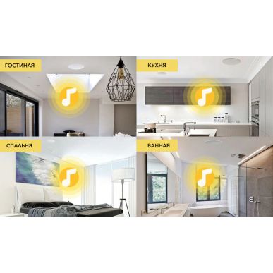 Активная встраиваемая (Master АС + Slave АС) мультирум акустическая система с WiFi & Bluetooth Arylic WBC65